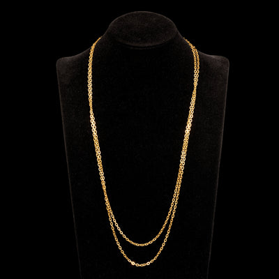 Antique necklace in green gold - #1