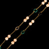 Vintage collier met agaat, onyx en koraal