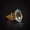 Vintage gold ring with aquamarine