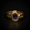 Vintage gouden ring met saffier