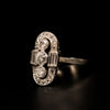Diamanten Art Deco ring in platina en witgoud - #3