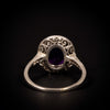 Antique platinum ring with amethyst - #3