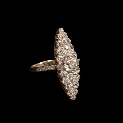 Antique Dutch ring with old cut diamonds - #2