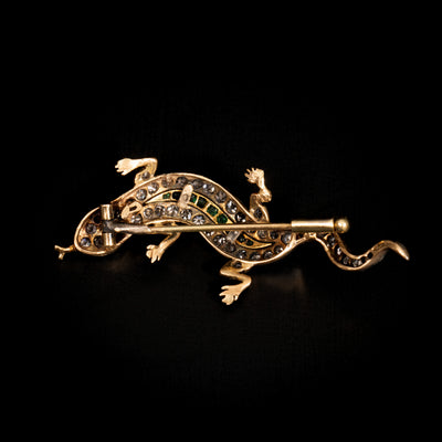 Antique lizard brooch - #5