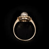 Antique gold ring with natural pearl and diamonds - #4
