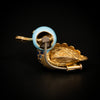 Duck-shaped brooch with enamel and sapphire - #4