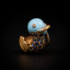 Duck-shaped brooch with enamel and sapphire - #2