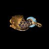 Duck-shaped brooch with enamel and sapphire - #5