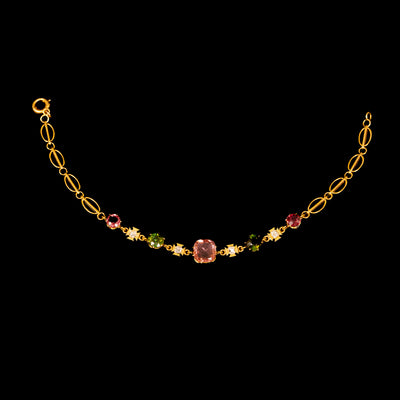 Antieke armband met toermalijn en diamant - #4