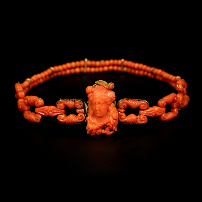 Victoriaans koraal collier - #1