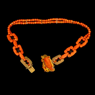 Victoriaans koraal collier - #4