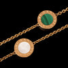 Vintage lang collier met gekleurde stenen