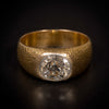 Antieke gouden ring met grote diamant
