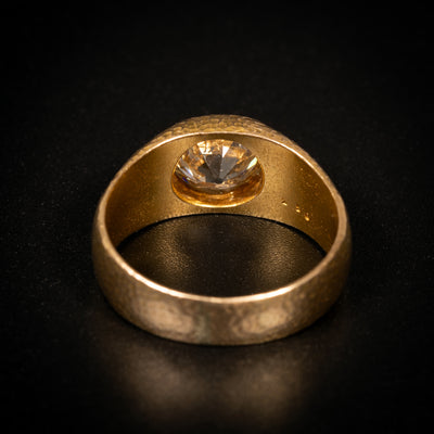 Antique gold ring with old-cut diamond - #3