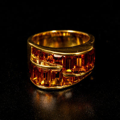 Beautiful vintage ring with citrines - #1