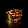 Prachtige vintage ring met citrien