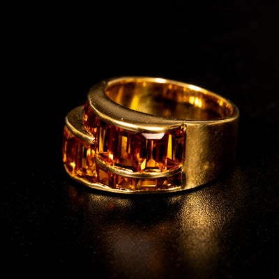 Beautiful vintage ring with citrines - #3
