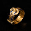 Antieke Engelse gespring met diamant en email