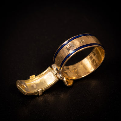 Antieke Engelse gespring met diamant en email - #5