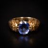 Antieke ring met blauwe saffier