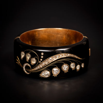 Antieke armband met email en diamant - #1