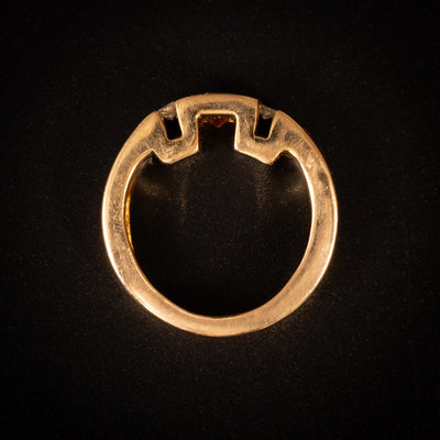 Gold ring with yellow sapphires and diamonds - #3