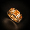 Gouden ring met gele saffier en diamant