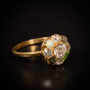 Victoriaanse ring met diamant en gekleurde stenen