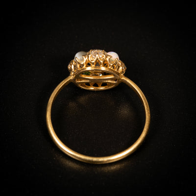 Victoriaanse ring met diamant en gekleurde stenen - #4