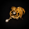 Art Nouveau brooch with diamond and pearl - #2