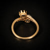 Antique toi-et-moi ring with diamonds and sapphire - #3