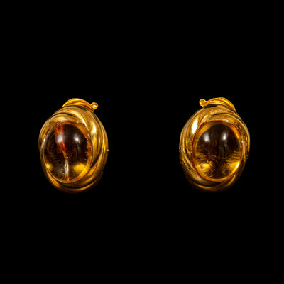 Vintage earrings with citrine - #1