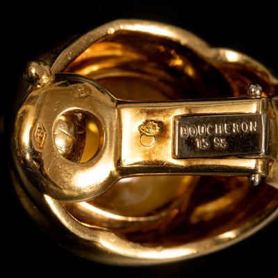 Vintage earrings with citrine - #3