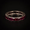 Platinum eternity ring with rubies - #1