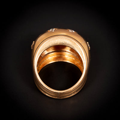 Vintage gold ring with diamonds - #3
