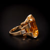 Vintage gold ring with citrine and diamond - #5