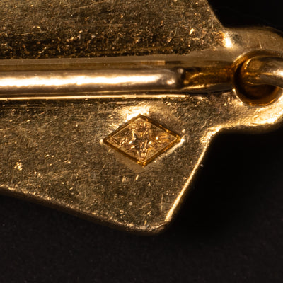 Vintage gold necklace with tiger's eye - #4