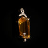 Art Deco hanger met citrien, onyx en diamant