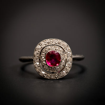 Belle Epoque ring met robijn en diamant - #1