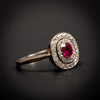 Belle Epoque ring met robijn en diamant