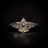 Vintage platinum ring with diamonds
