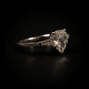 Vintage platinum ring with diamonds