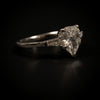 Vintage platinum ring with diamonds - #3