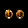 Vintage oorbellen met tijgeroog - #1