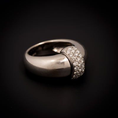 Vintage witgouden ring met diamant - #2