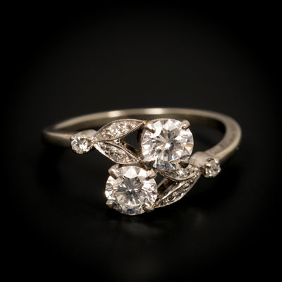 Witgouden ring met diamant - #1