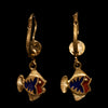 Gold earrings with moonfish
