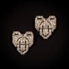 Platinum double brooch with diamonds - #6