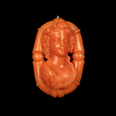 Antique coral necklace and pendant - #2