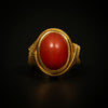Vintage ring with coral - #1